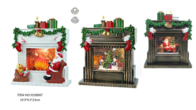 アクリルウォーターモーションアンディロンライト サンタクロース&犬/雪だるま&ギフト/サンタクロース&キッズ SJ-24