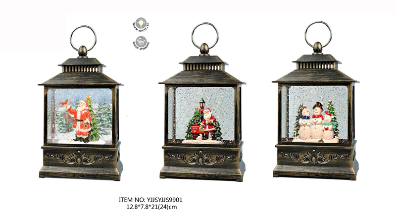 アクリル水回しライト サンタクロース&鳥/サンタクロース/雪だるま合唱団 SJ-9