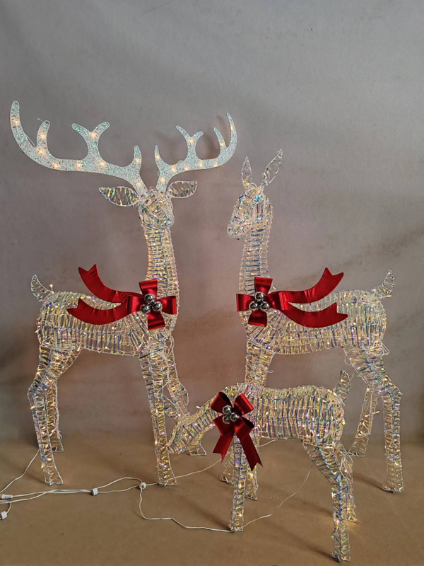 PETベルト付き3Dトナカイモチーフライト