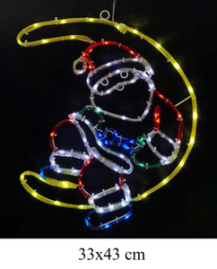 ミニロープモチーフライト（月＋サンタ）