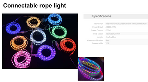 接続可能なロープライト 