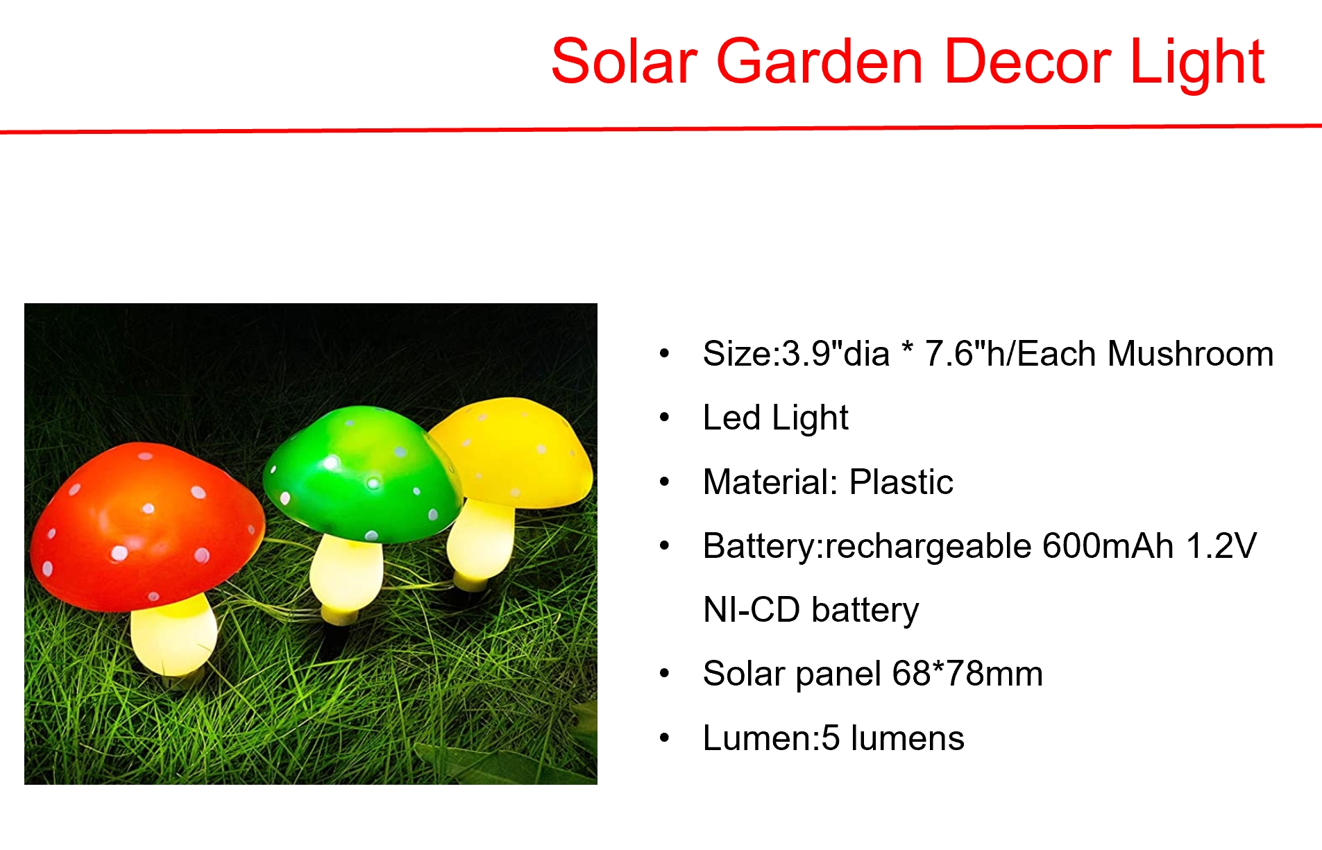 ソーラー LED ガーデン装飾ライト