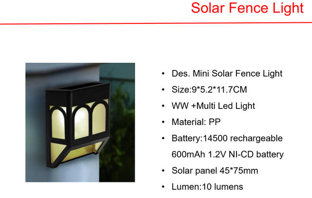 ソーラー LED 各種ソーラー ガーデン ステーク & ミニ ソーラー フェンス ライト