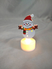 雪だるま型の卓上装飾飾り（4.5×3.5×9cm）、ボタンセルバッテリー駆動のLEDライト、かわいい冬をテーマにしたアクセント