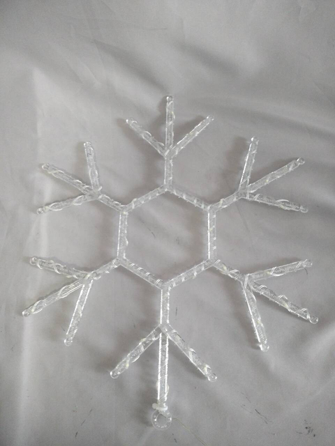 柔軟な銅線を備えたNowflake型の57ライト白いLED弦ライト - 透明な8モードUSBコネクタ、41x42cm