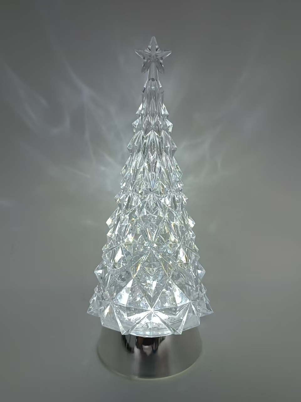 ダイヤモンドツリーランプ電気めっきシルバーショートベースクールホワイトライト