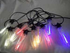 ペットプラスチックハウジングを備えた10枚のアイスコーンライトストリップ|装飾照明のための防水性と柔軟なデザイン