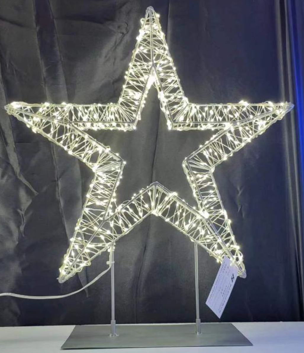 3D スター / ツリー (金属ベース付き)