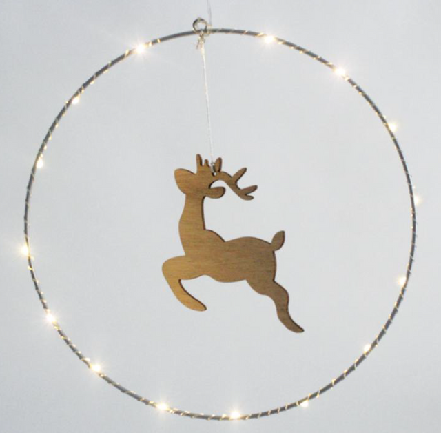 30cm LEDリング 木製フィギュア付き