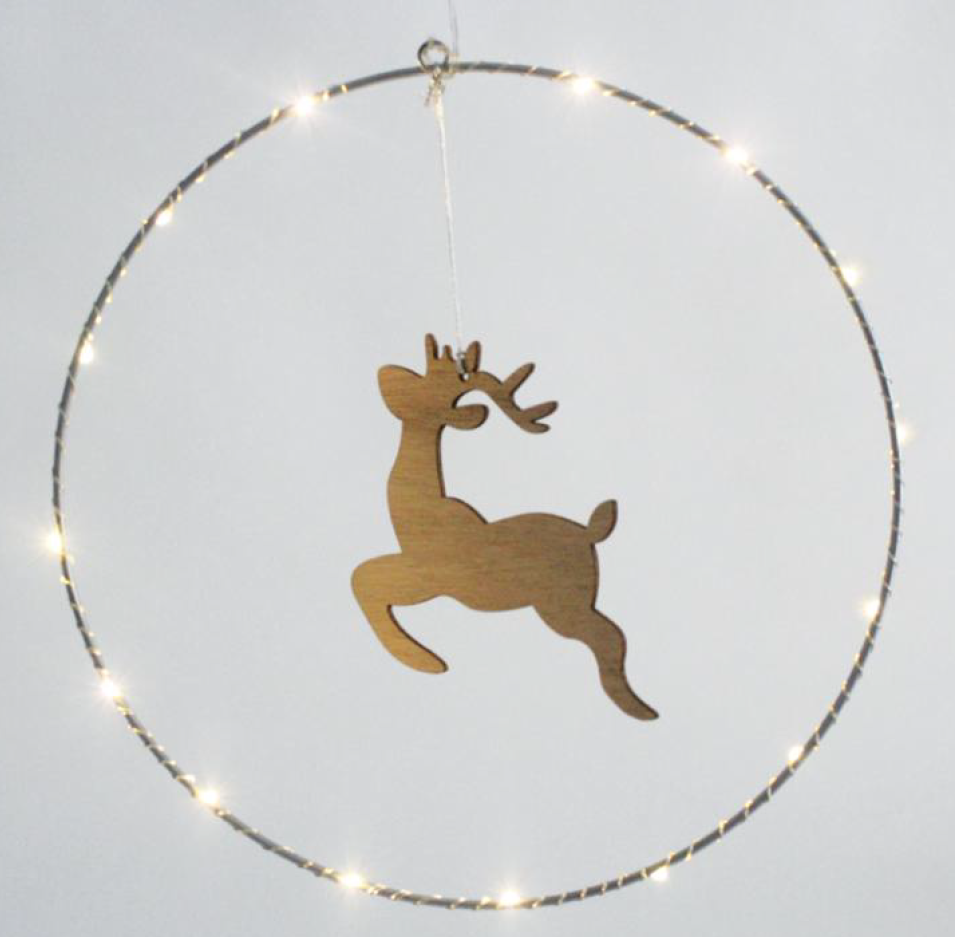 30cm LEDリング 木製フィギュア付き