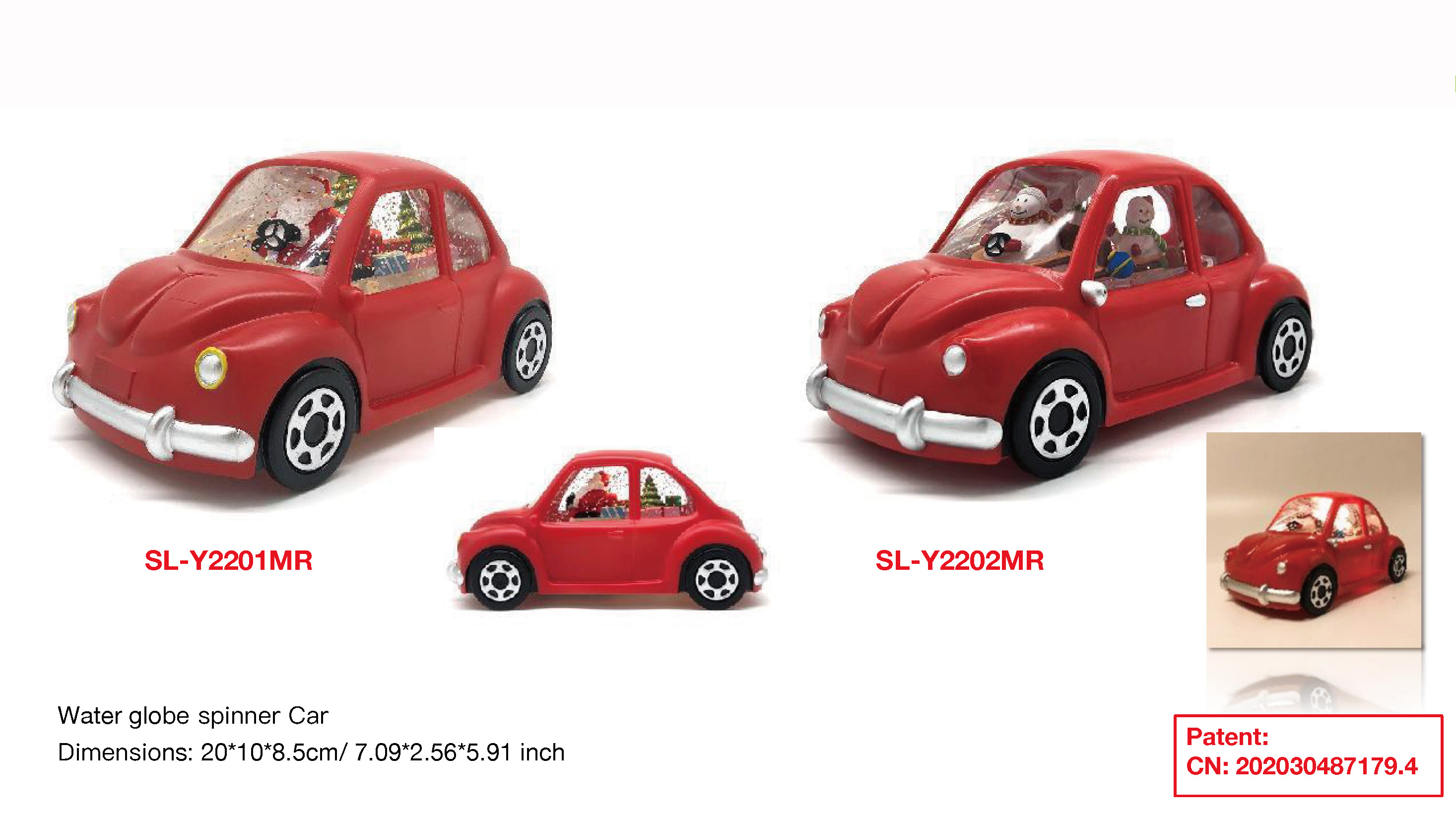 アクリルウォーターグローブスピナー カーサンタクロース/スノーマン SR-101