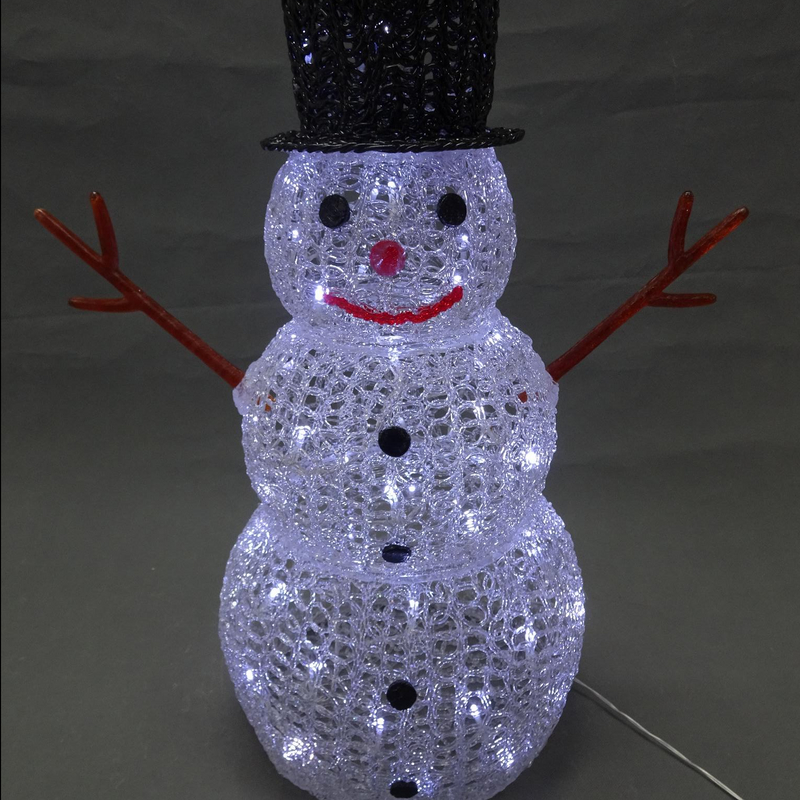 PS 3D 雪だるまクリスタル ライト 