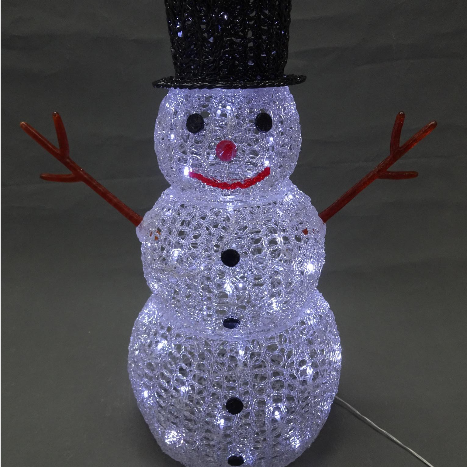 PS 3D 雪だるまクリスタル ライト 