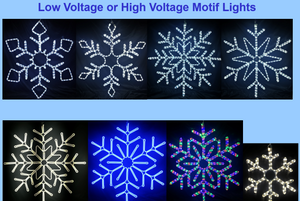低電圧または高電圧街路モチーフライト