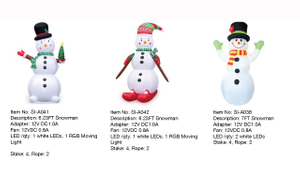 スノーマンインフレータブルRGBムービングライト