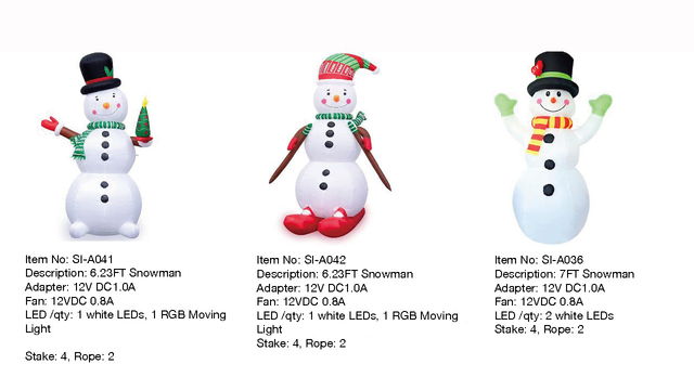 スノーマンインフレータブルRGBムービングライト