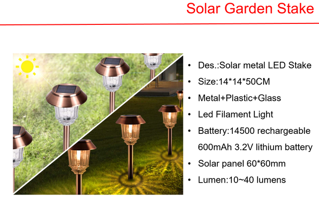 ソーラーLEDメタルLEDステーク&シェイプソーラーフェンスライト