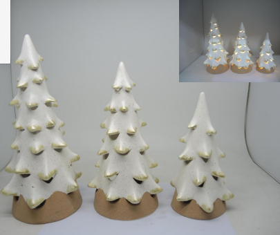 磁器 リトルレッド/ホワイト/グリーン サンタクロース 星付き-2