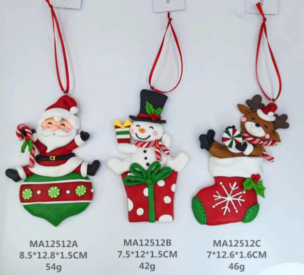 粘土生地サンタクロース/雪だるま/トナカイとプレゼント-33