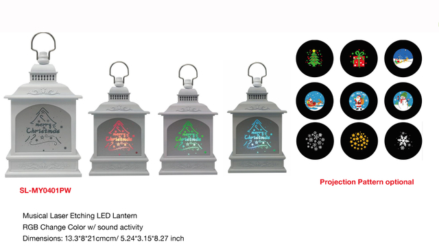 屋内装飾ミュージカルレーザーエッチナ LED ランタン- 29