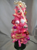 ピンク35cm回転ミニクリスマスツリー