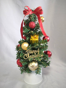 赤い30cm回転ミニクリスマスツリー