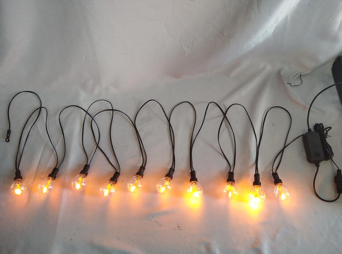 42.5cmの間隔を持つ火炎効果バブルLED弦ライト - 耐久性のあるPPボディ + PETG 40-lightカバー、耐水性の屋外/屋内装飾照明