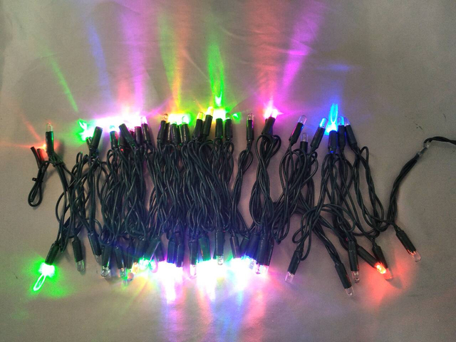 色を変えるエポキシに覆われたフルフラッシュLED文字列ライト-F7コンベックス60球根設計 