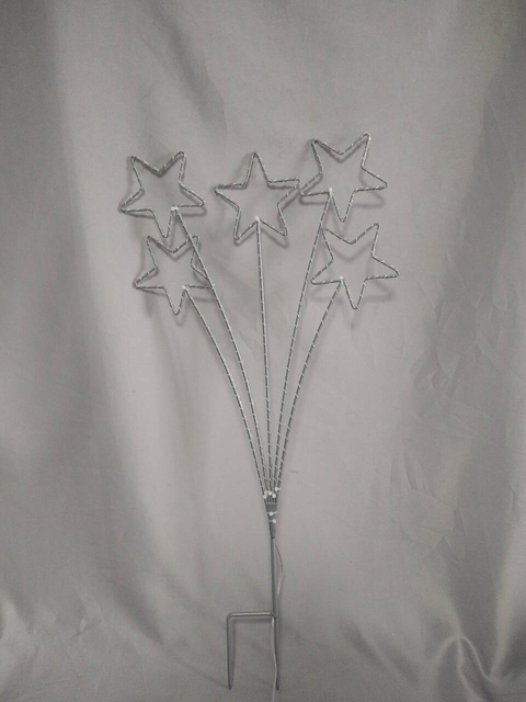 5ピース5点の星地質ステークフラワーブーケライト - 魅惑的な庭/経路装飾照明のためのセットあたり264暖かい白いLED