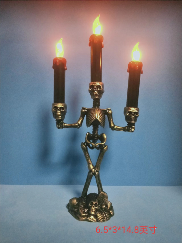 アクリル製ハロウィンスカルキャンドル