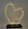 3D ハート、木製ベース 600LED