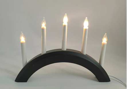 5 LED 木製キャンドルブリッジライト 2