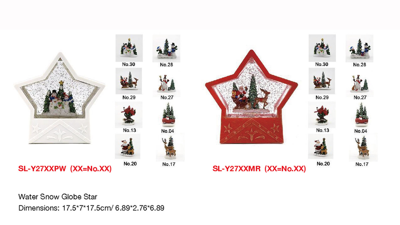 アクリルウォータースノードーム スターサンタクロース/スノーマン SR-113