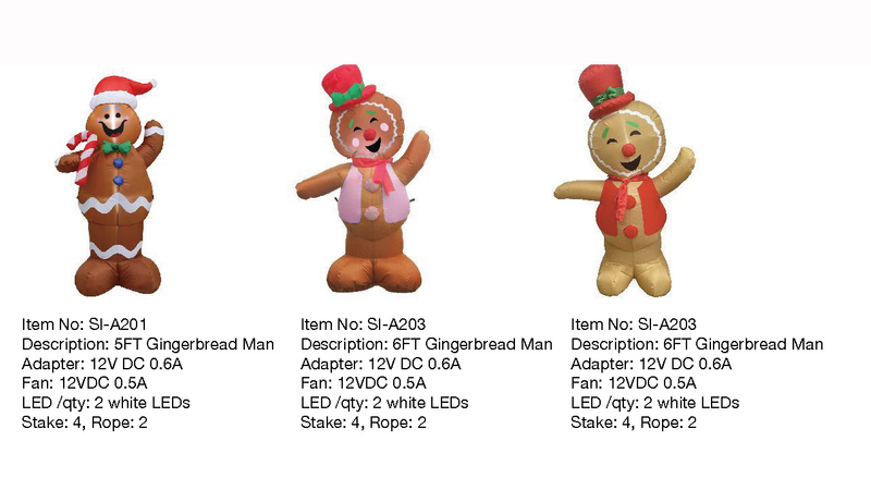 ジンジャーブレッドマンインフレータブルライト