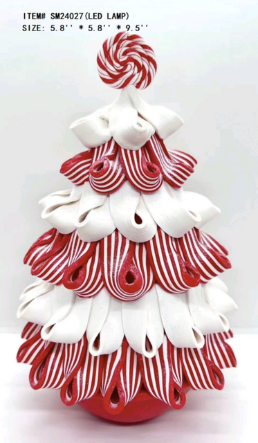 粘土生地 赤いキャンディー クリスマスツリー - 12