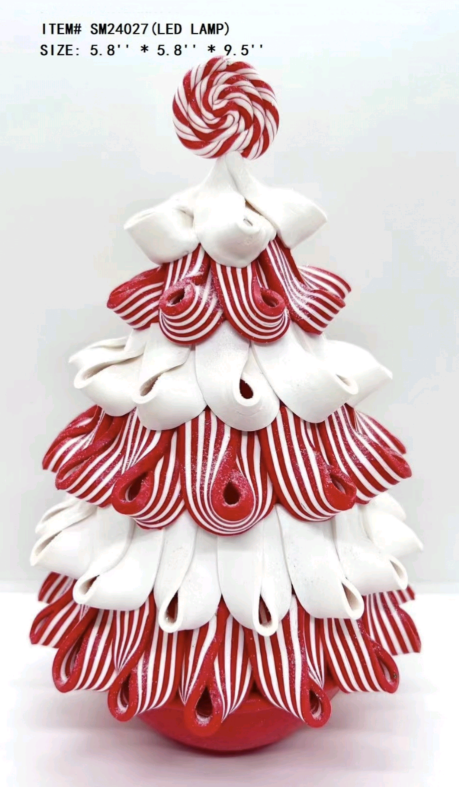 粘土生地 赤いキャンディー クリスマスツリー - 12