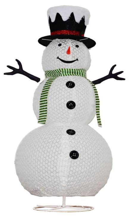 ファブリックラップスノーマン折りたたみ式ライト