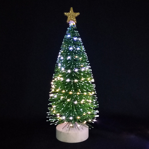 X'mas グリーン ミニツリー 洗面器付き + グリッタートップスター - 48