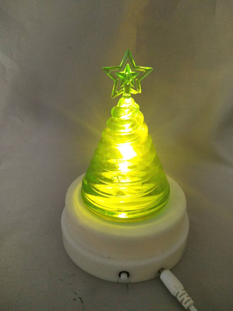 磁気回転ベースの緑の樹状ランプ