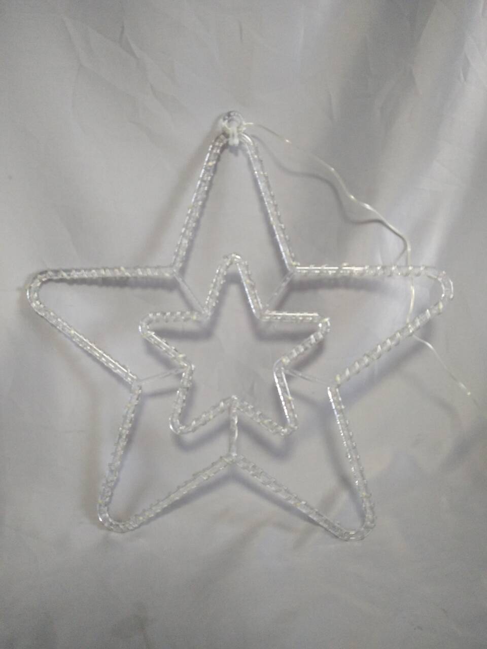 柔軟な銅線を備えた星型60ライト温かい白いLEDストリングライト - 透明な8モードUSBコネクタ、お祝い/装飾照明に最適