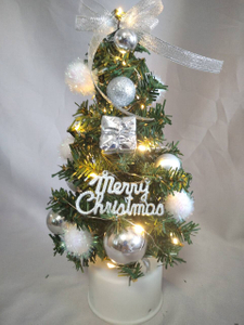 シルバー30cm回転ミニクリスマスツリー
