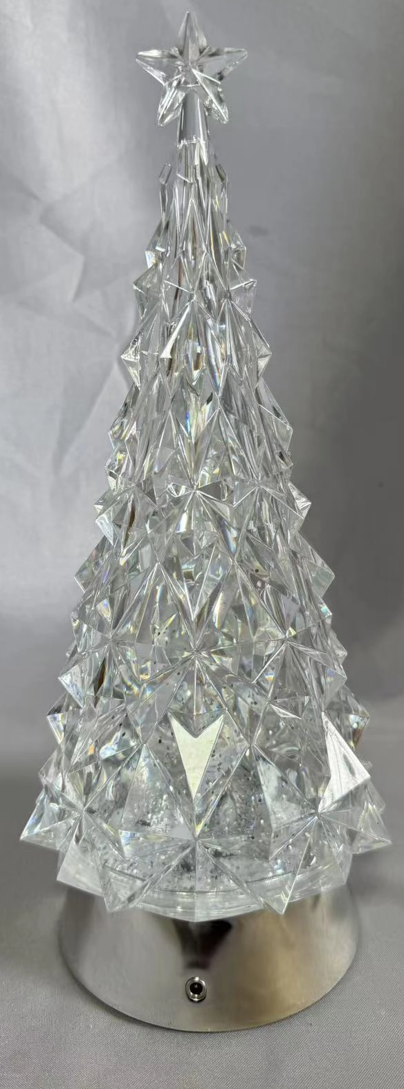 ダイヤモンドツリーランプ電気めっきシルバーショートベースクールホワイトライト