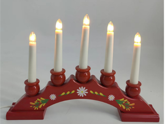 5 LED 木製キャンドルブリッジライト 2