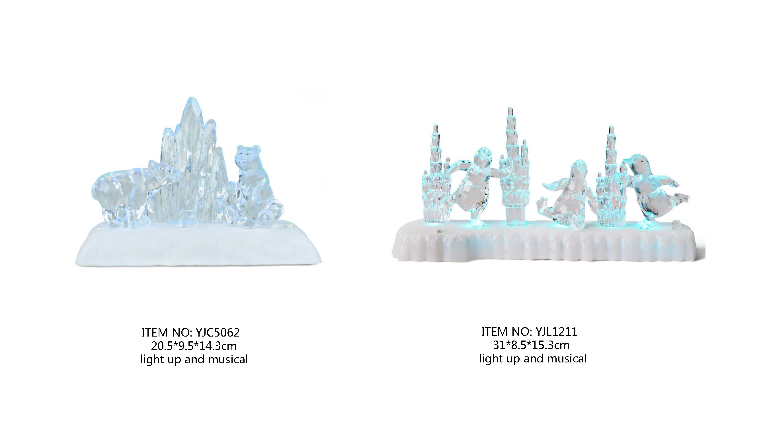 アクリルクリスタル ライトベア/ペンギン SJ-28