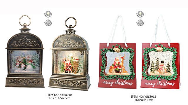 アクリル水回し ライトスキー スノーマン/サンタクロース/サンタクロース&トナカイ/スノーマン&アニマス lSJ-3