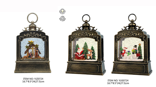 アクリル水回しライト 聖母マリア/サンタクロース&トナカイ/雪だるま&ギフト SJ-2