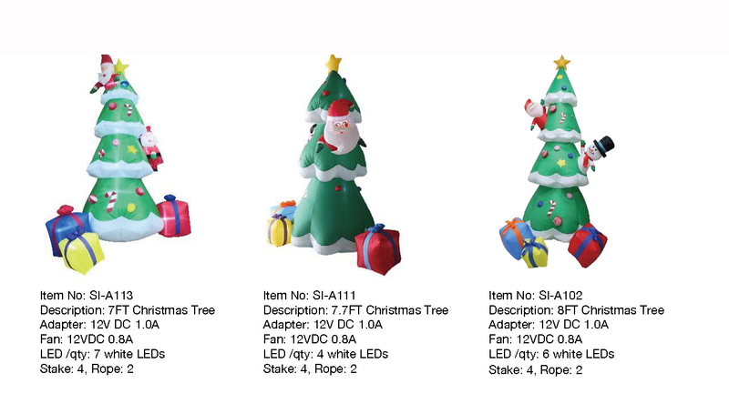 7 - 8フィートのクリスマスツリーインフレータブルライト