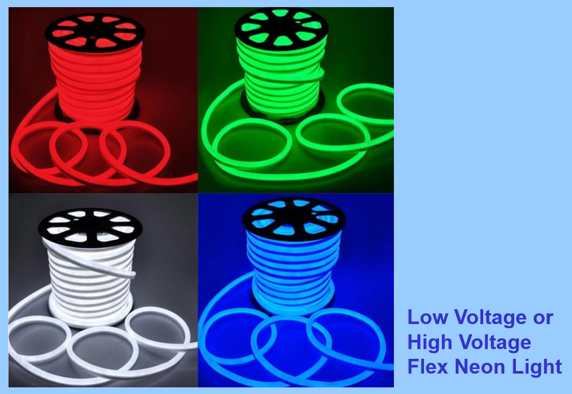 低電圧または高電圧フレックスネオンライト