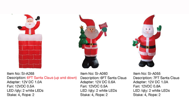 6.7フィートのサンタクロースインフレータブルライト