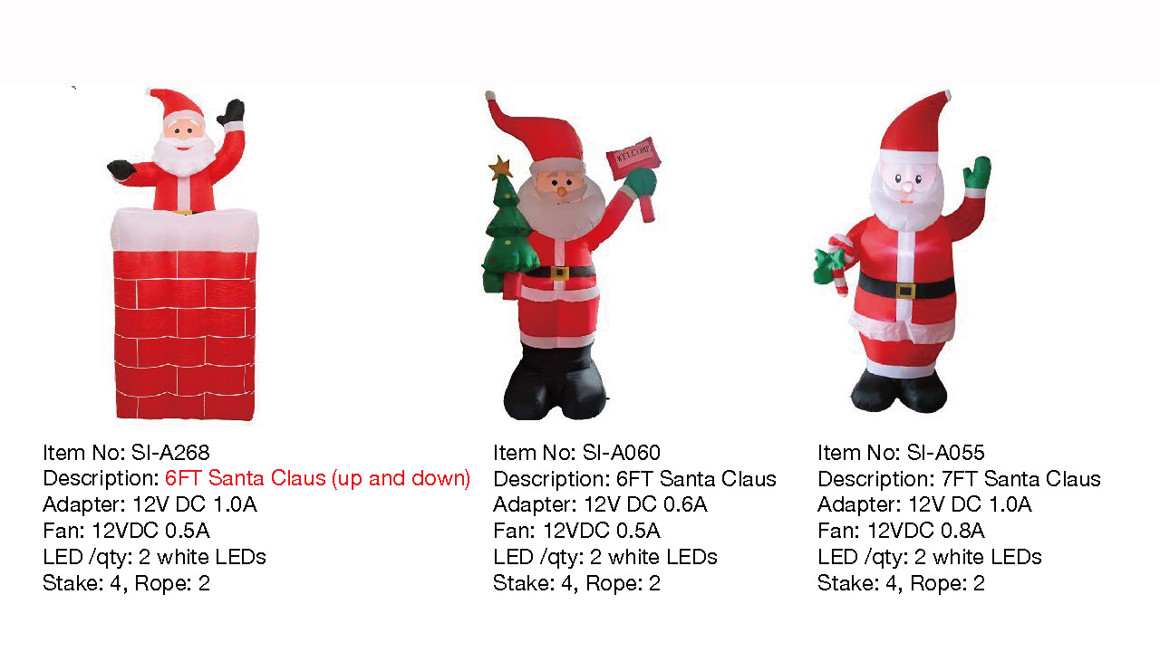 6.7フィートのサンタクロースインフレータブルライト